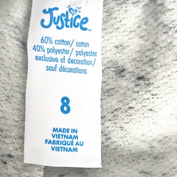 NWT Justice Active Gray & White Athletic Shorts - Picture 5 of 8